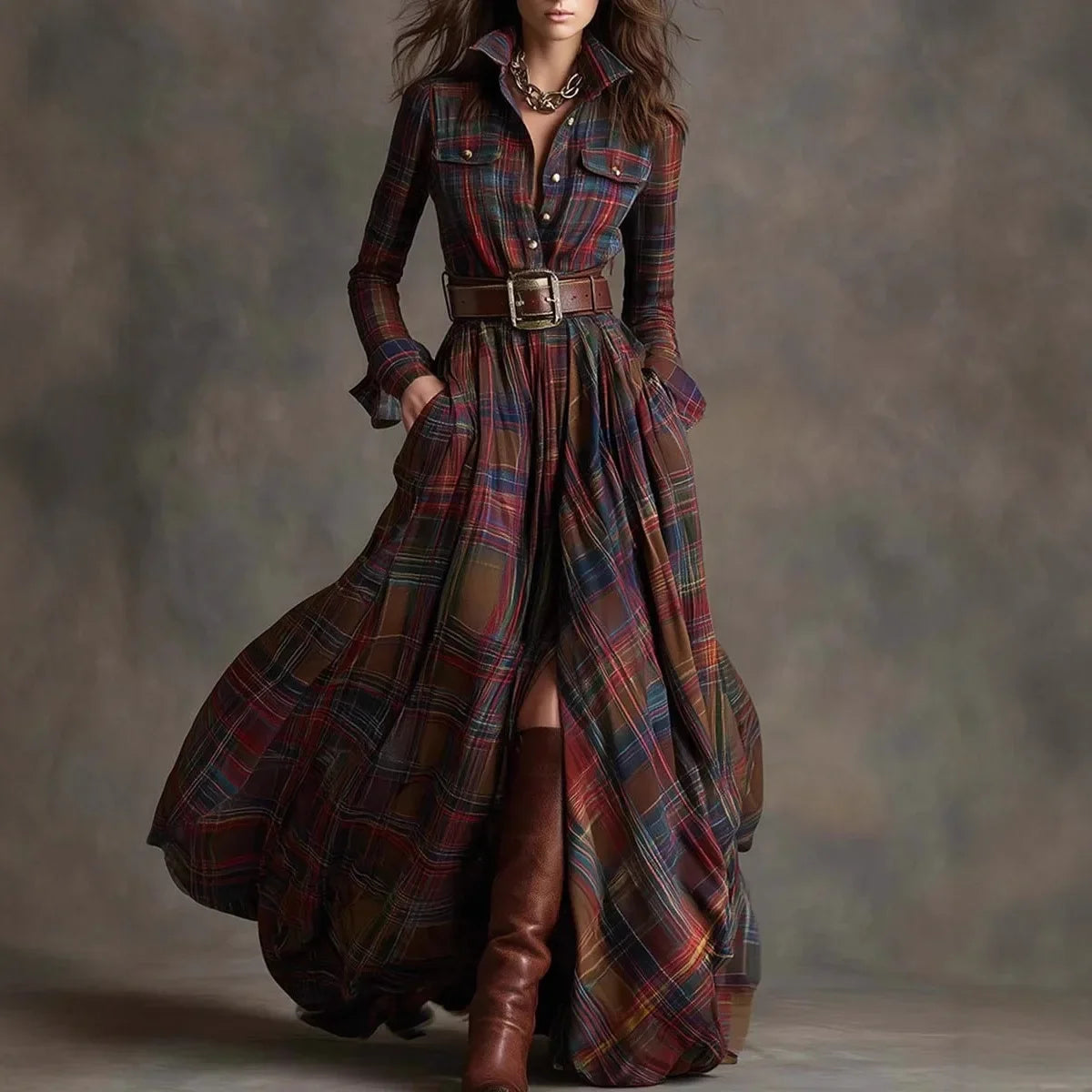 MELISSA PLAID DRESS