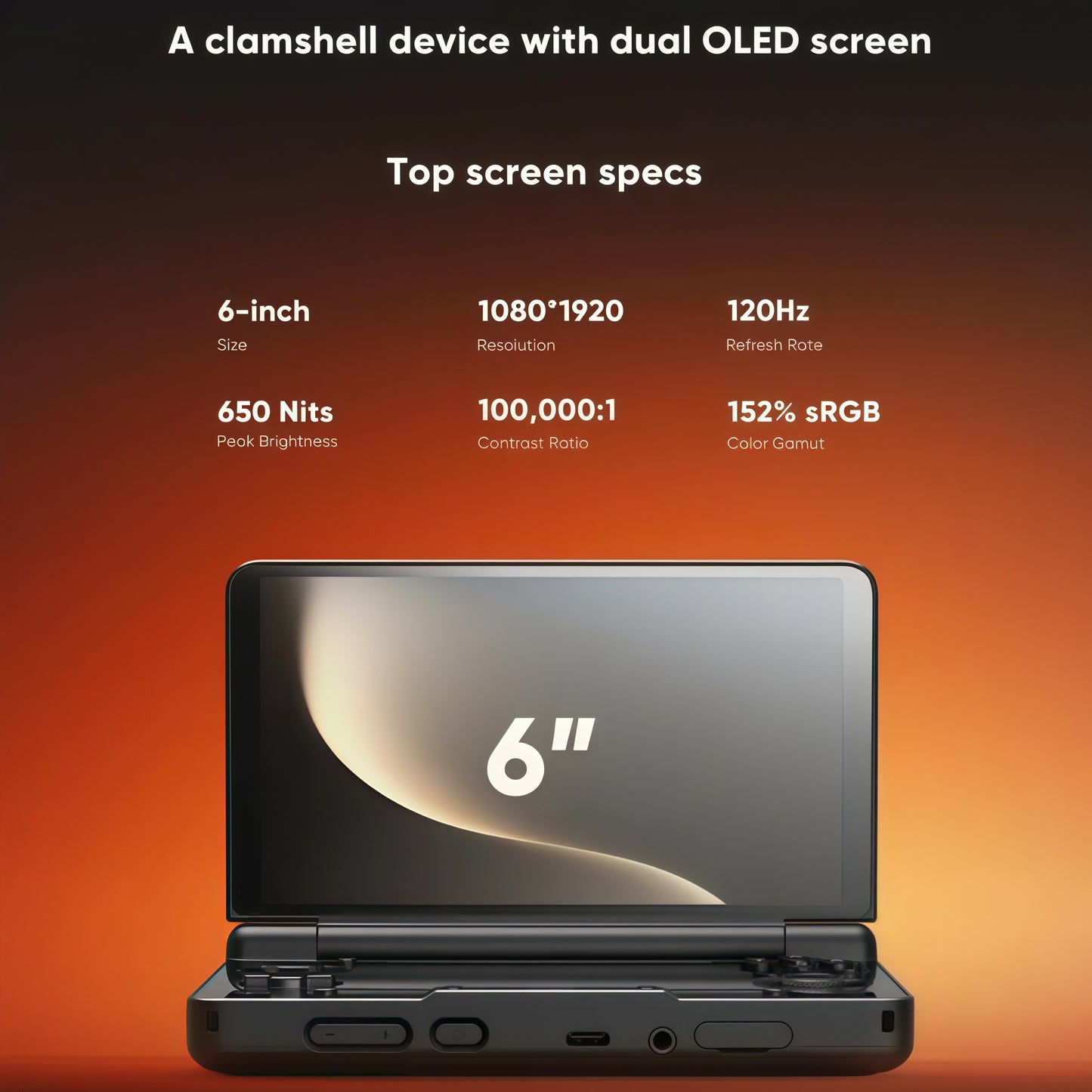 NovaFold™ | Dual-Screen Handheld Gaming Console