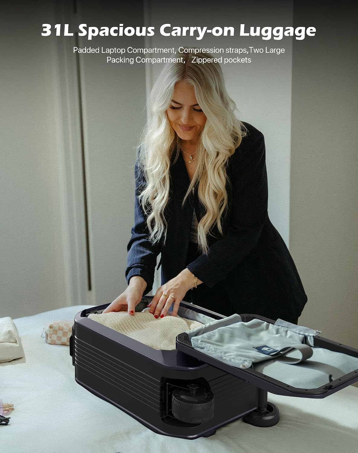 Smart Ride On Carry On Suitcase | Electric Luggage with App Control
