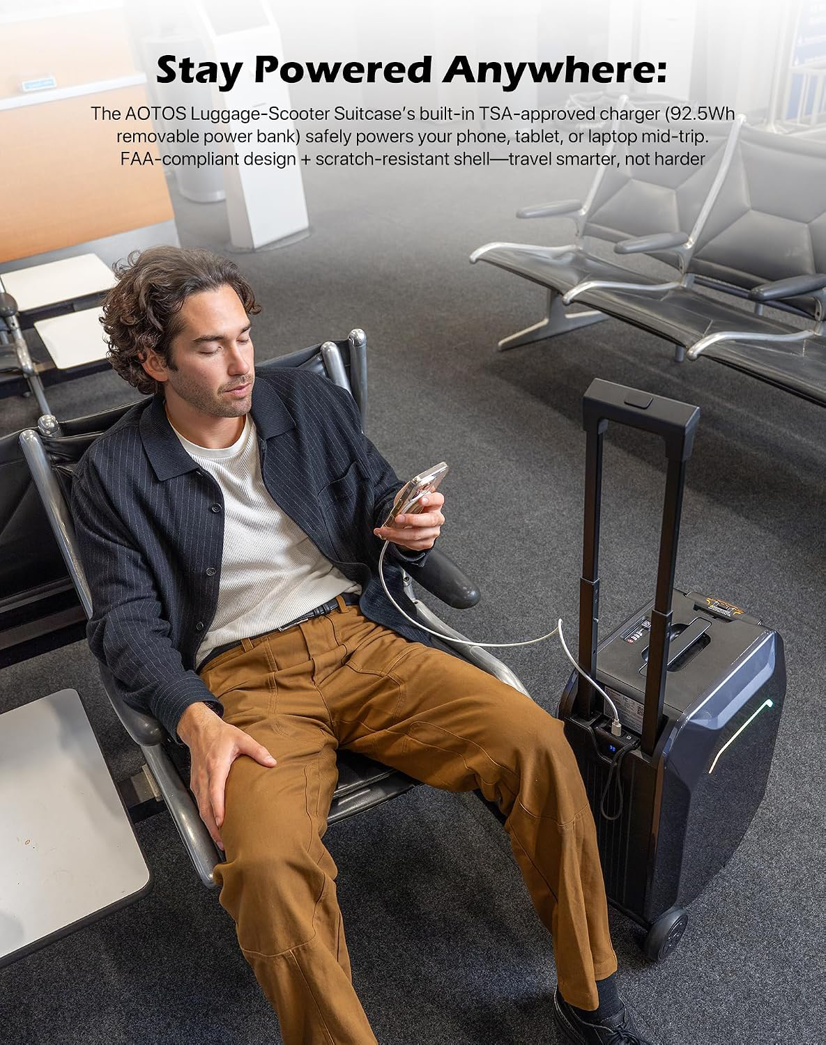 Smart Ride On Carry On Suitcase | Electric Luggage with App Control
