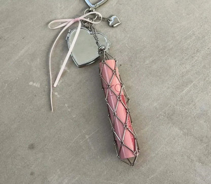 LIPSTICK STAINLESS STEEL KEYCHAIN