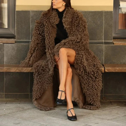 NATURAL LAMB COAT