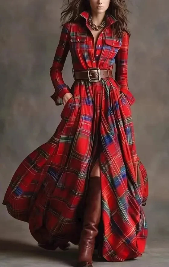 MELISSA PLAID DRESS