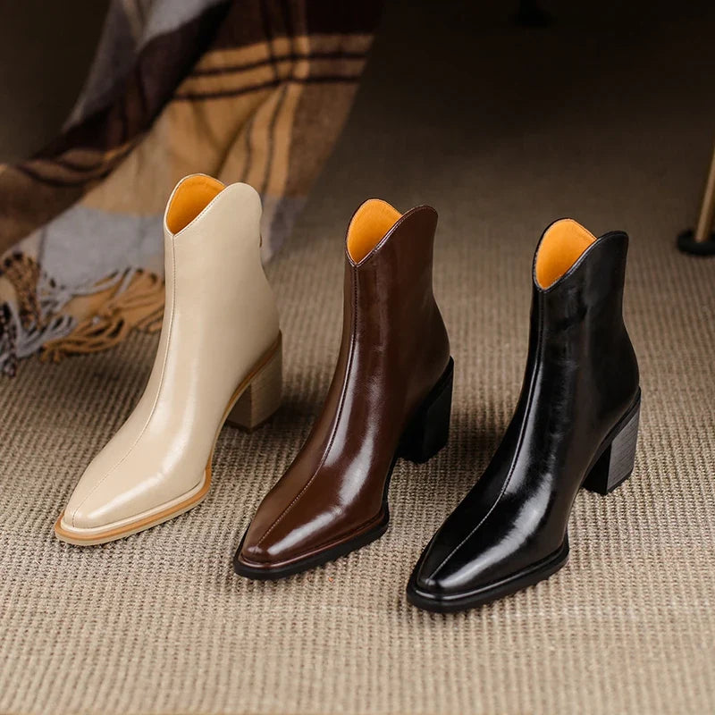 ESHLEY LEATHER BOOTS
