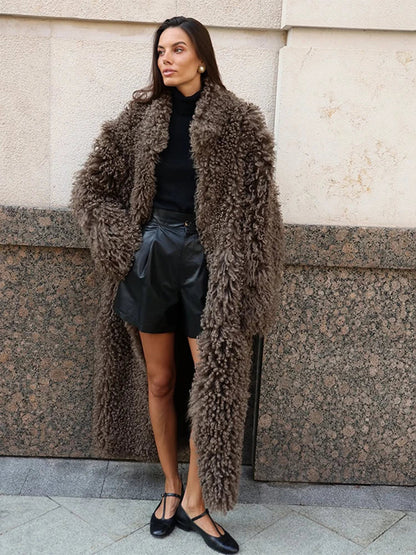 NATURAL LAMB COAT