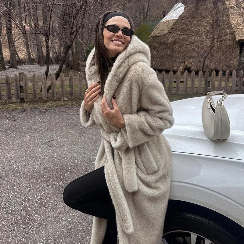 SEILY FURRY FUR COAT