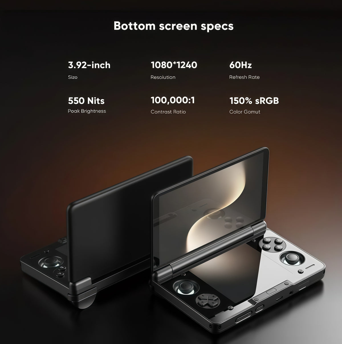 NovaFold™ | Dual-Screen Handheld Gaming Console